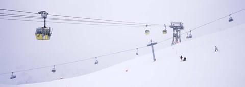 Framed Ski lifts in a ski resort, Arlberg, St. Anton, Austria Print