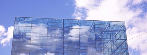 Framed Sky reflected on a building, Kunstmuseum Stuttgart, Stuttgart, Baden-Wurttemberg, Germany Print