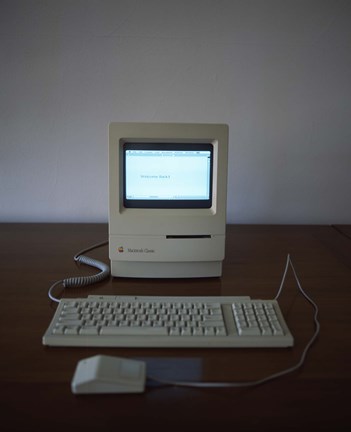 Framed Apple Macintosh Classic desktop PC Print