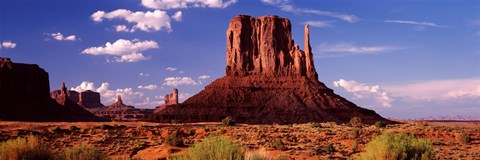 Framed Rock formations on a landscape, The Mittens, Monument Valley Tribal Park, Monument Valley, Utah, USA Print