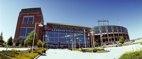 Framed Facade of a stadium, Lambeau Field, Green Bay, Wisconsin, USA Print