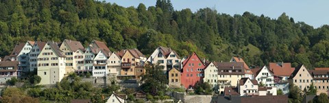 Framed Buildings in a city, Horb am Neckar, Northern Black Forest Region, Baden-Wurttemberg, Germany Print