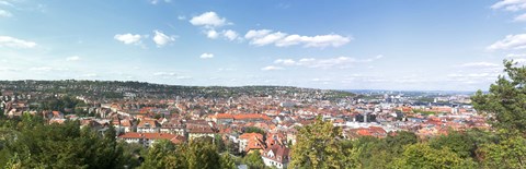 Framed Buildings in a city, Stuttgart, Baden-Wurttemberg, Germany Print