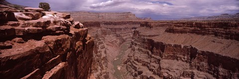 Framed River Passing Through, North Rim, Grand Canyon National Park, Arizona, USA Print