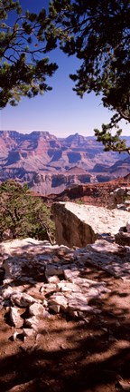 Framed Rock formations, Mather Point, South Rim, Grand Canyon National Park, Arizona, USA Print