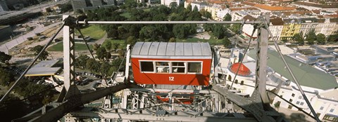 Framed Ferris wheel car, Prater Park, Vienna, Austria Print