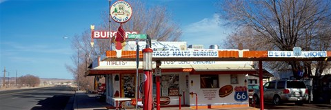 Framed Restaurant on the roadside, Route 66, Arizona, USA Print