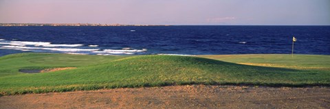Framed Golf course at dusk, The Cascades Golf And Country Club, Soma Bay, Hurghada, Egypt Print