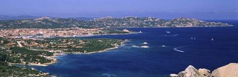 Framed Island in the sea, Capo D'Orso, Palau, Sardinia, Italy Print
