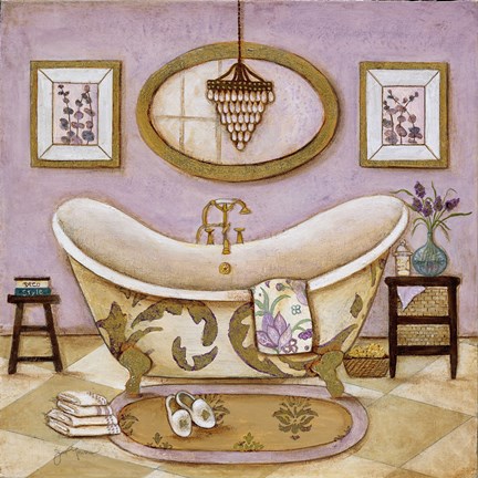 Framed Lavender Bath II Print