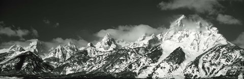 Framed Mountain range, Grand Teton National Park, Wyoming, USA Print