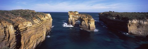 Framed Rock formations in the ocean, Campbell National Park, Great Ocean Road, Victoria, Australia Print
