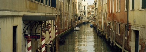 Framed Buildings along a canal, Rio Dei Greci Canal, Venice, Veneto, Italy Print
