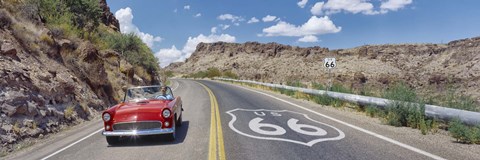 Framed Vintage car on Route 66, Arizona Print