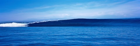 Framed Bright Blue Ocean View Print