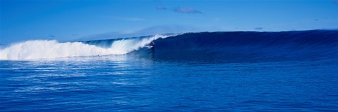 Framed Ocean View with Small Wave Print