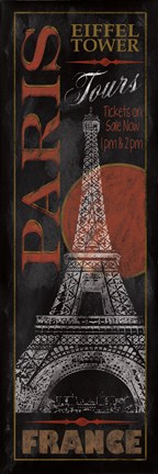 Framed Paris Tours Print