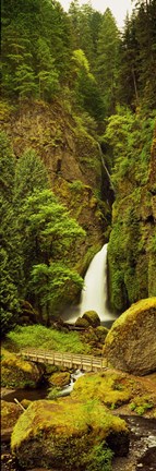 Framed Waterfall in the Columbia River Gorge, Oregon, USA Print