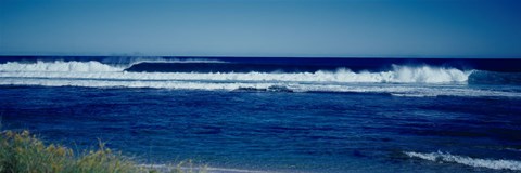 Framed Bright Blue Ocean Water Print
