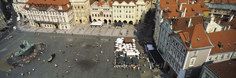 Framed High angle view of buildings in a city, Prague Old Town Square, Prague, Czech Republic Print