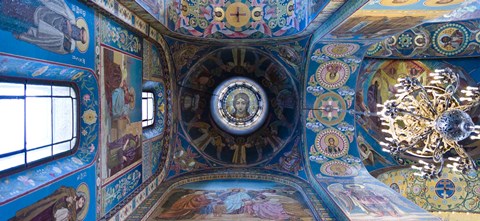 Framed Interiors of a church, Church of The Savior On Spilled Blood, St. Petersburg, Russia Print