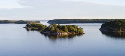 Framed Small islands in the sea, Stockholm Archipelago, Sweden Print