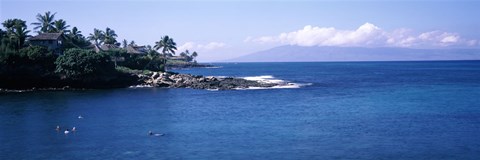 Framed Resort at a coast, Napili, Maui, Hawaii, USA Print