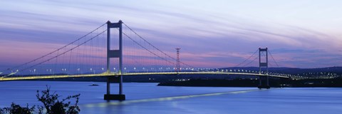 Framed Severn Bridge, Aust, Gloucestershire, England Print