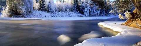 Framed Dal River in winter, Dalarna Province, Sweden Print