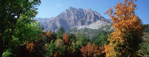 Framed Pelens Needle in autumn, French Riviera, Provence-Alpes-Cote d&#39;Azur, France Print