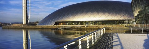 Framed Close Up of the Glasgow Science Centre in River Clyde, Glasgow, Scotland Print