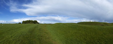 Framed Hill of Tara, Showing a Distant Lia Fail Stone, County Meath, Ireland Print