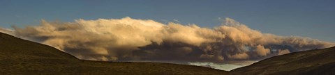 Framed Clouds over a hill Print