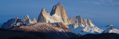 Framed Low angle view of mountains, Mt Fitzroy, Argentine Glaciers National Park, Argentina Print