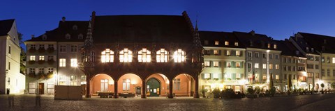 Framed Historic buildings at the market square, Freiburg im Breisgau, Baden-Wurttemberg, Germany Print