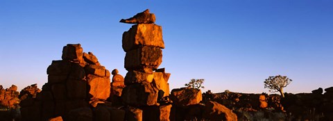 Framed Dolerite Rocks at Devil's Playground, Namibia Print