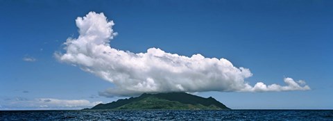 Framed Clouds over Silhouette Island, Seychelles Print