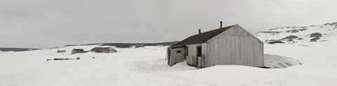 Framed Abandoned British base at Whalers Bay, Deception Island, Bransfield Strait, South Shetland Islands, Antarctic Peninsula Print