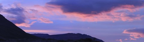 Framed Sunrise over mountains, Argentine Glaciers National Park, Patagonia, Argentina Print
