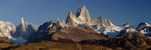 Framed Mountains, Mt Fitzroy, Cerro Torre, Argentine Glaciers National Park, Patagonia, Argentina Print