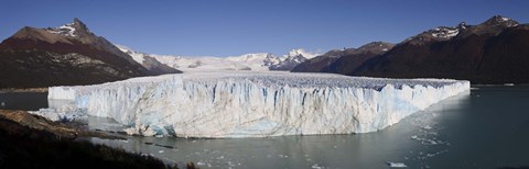 Framed Glaciers with mountain range in the background, Moreno Glacier, Argentine Glaciers National Park, Patagonia, Argentina Print
