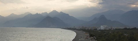 Framed Buildings at the waterfront, Konyaalti Beach, Antalya, Turkey Print