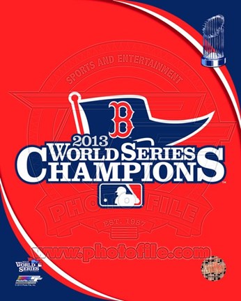 Framed Boston Red Sox 2013 World Series Champions Logo Print