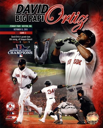 Framed David Ortiz 2013 ALCS Grand Slam Composite Print