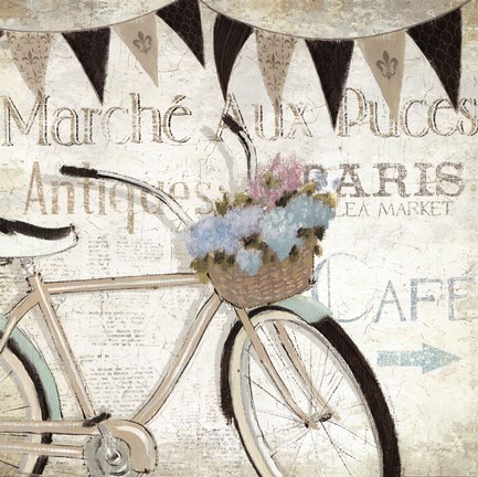 Framed French Flea Market I Print