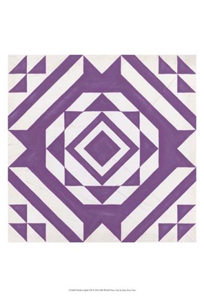 Framed Modern Quilt VII Print