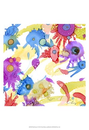 Framed Fluid Fantasy I Print