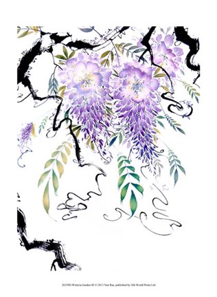 Framed Wisteria Garden III Print