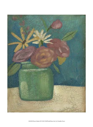 Framed Flower Market II Print