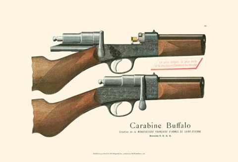 Framed Antique Pistol I Print